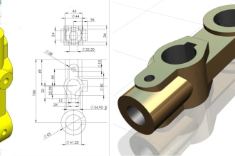 do 3d model 2d drawing and make stl file for 3d printing