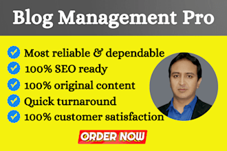 manage your blog and write SEO blog posts regularly