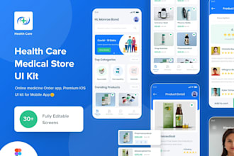 design modern health care medical store app