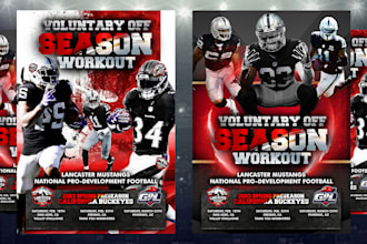 design eye catching football sports flyer and football sports  poster