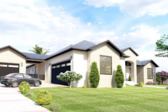 visualize architecture 3d house design exterior rendering