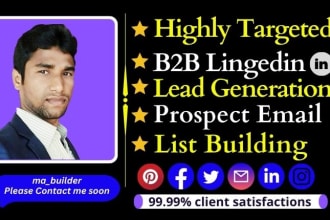do high targeted b2b lead generation, build prospect email list