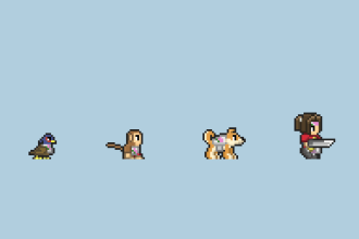 make characters sprite sheets in pixel art for you