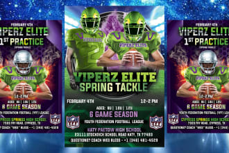 design stunning football sports flyer or sports poster