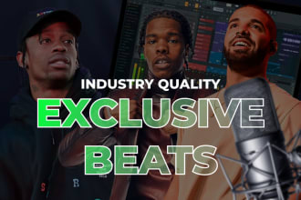 produce an exclusive custom rap trap hip hop beat