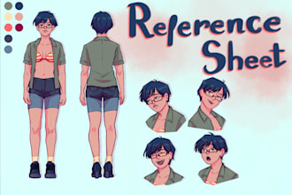 draw a reference sheet for your character
