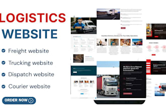 design logistics, courier, trucking, dispatch, freight wordpress website