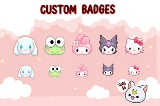 draw cute sub badges for twitch