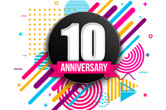 do design creative anniversary logo for you in just 1 day