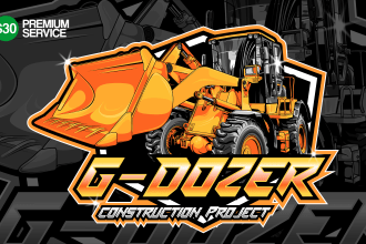 do logo and shirt design transport construction
