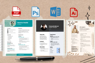 design a luxury professional modern resume cv template