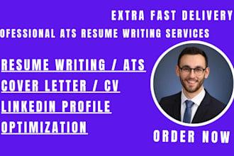 write professional resume, cover letter, optimize linkedin