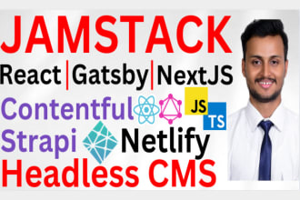 build jamstack react nextjs gatsby headless cms website pwa
