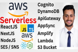 build AWS serverless amplify react nodejs full stack web app