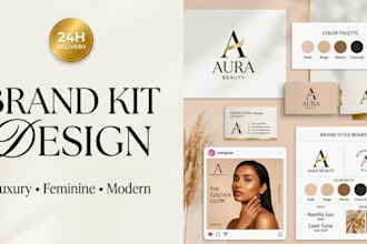 create a luxury canva brand kit for beauty and small businesses