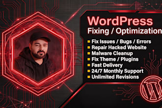 fix wordpress bugs, remove malware