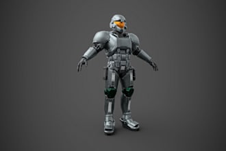 create 3d character model for games