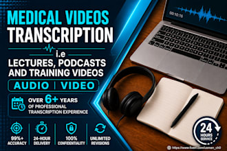 transcribe medical videos and medical lectures