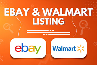do SEO optimized ebay listing and walmart listing