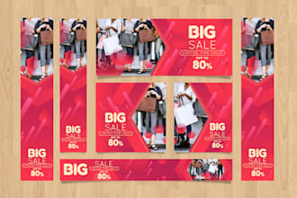 do web banner, website header and website slider any size of cover design