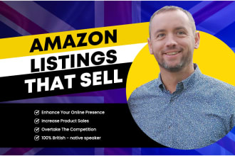 write amazon keyword rich top selling product descriptions listings UK seller