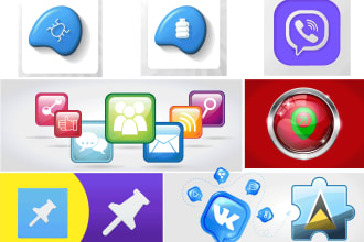 design flat app icon, launcher icon ,web icon for mobile app