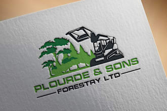 design a modern unique logging and forestry logo design