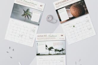 create digital and printable calendar for you