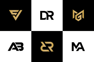 design initial letters monogram personal name or branding letter logo