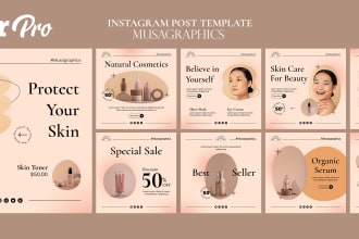 create social media  instagram and facebook posts  for you