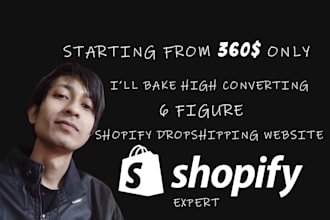 bake high converting 6 figure shopify dropshipping website