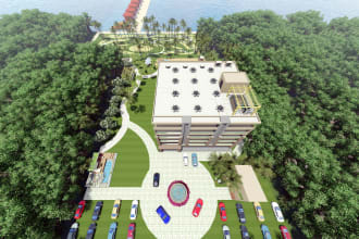 design site plan garden 3d environment backyard landscape architect model render