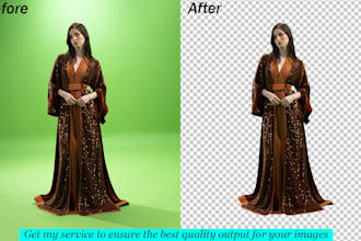 professionally background removal ,hair masking  ,green screen photo process