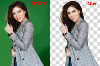 professionally background removal ,hair masking  ,green screen photo process