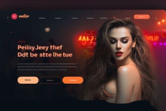 do dating website and adult store design with livestreaming
