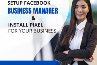 setup a facebook business manager account and install pixel