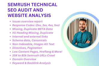 do semrush technical SEO audit and website analysis