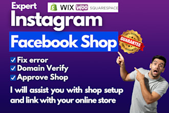 set up facebook shop, tiktok, instagram shop, fix meta pixel, shopify store