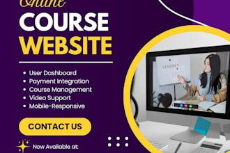 create an lms course website for you in 3 days