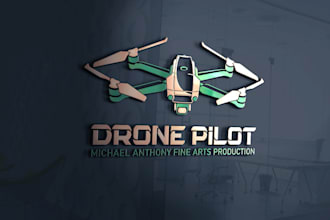 design unique, modern, drone, 3d, vintage and photography logo