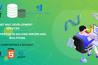 develop or fix bugs of asp dot net mvc web application