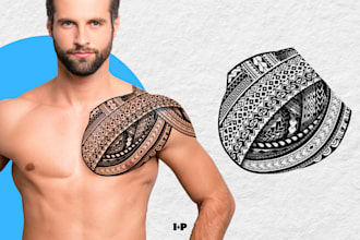 create your custom tribal polynesian tattoo sleeve