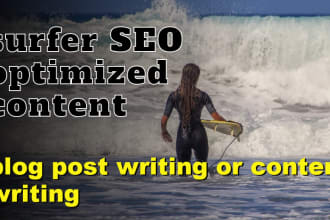 write engaging surfer SEO optimized content,blog post