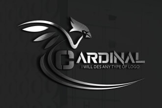 create 3d , minimalist modern business logo with copyrights