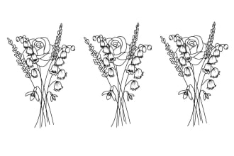 create single line art beautiful flower tattoo in 15 hours