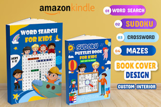 create sudoku word search crossword mazes  puzzle book for amazon KDP