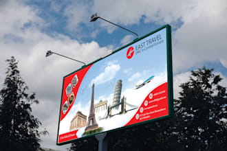 design billboards, hoardings, banners, street signs, backdrops