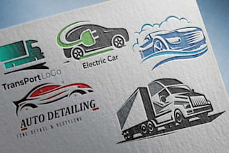 design transport amazing  accounting logo in express delivery