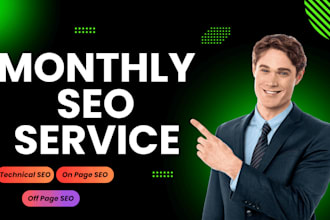 provide complete monthly SEO service for google ranking