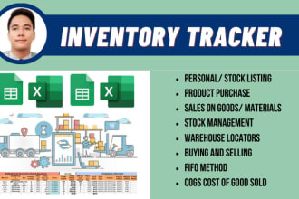 make a tracker to manage inventory in your business